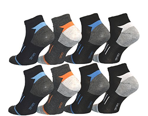 BestSale247 12 Paar Herren Sport Freizeit Sneaker Socken Füßlinge Baumwolle (Muster 2, 43-46) von BestSale247