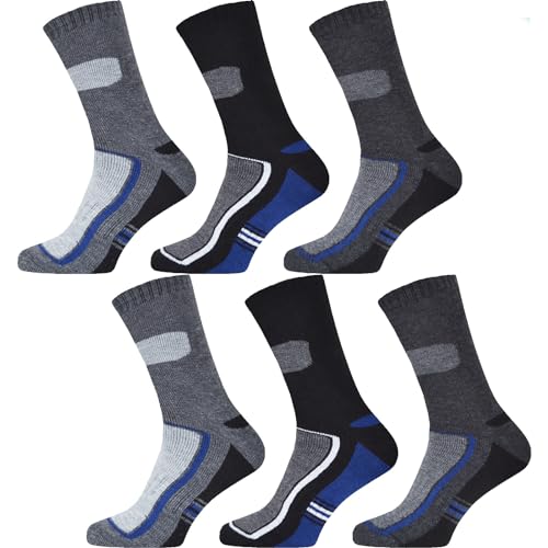 BestSale247 12 Paar Herren Thermo Socken Warme Dicke Winter Sportsocken Ski Arbeitssocken Baumwolle (12 Paar/Farbenmix 2, 43-46) von BestSale247