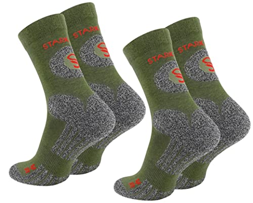 BestSale247 2 Paar Markenqualität Damen & Herren Unisex Trekking-Socken Wandersocken Outdoor Socken (2 Paar/Khaki, 35-38) von BestSale247