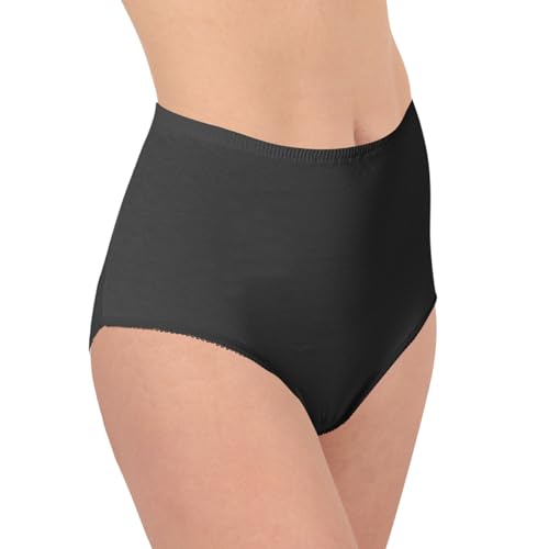 BestSale247 3 Stück Damen Baumwolle Slips Unterwäsche Taillenslips (Schwarz | 40-42) von BestSale247