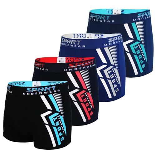 BestSale247 4er Pack Herren Retroshorts Boxershorts Unterhose (XL, Modell 3) von BestSale247