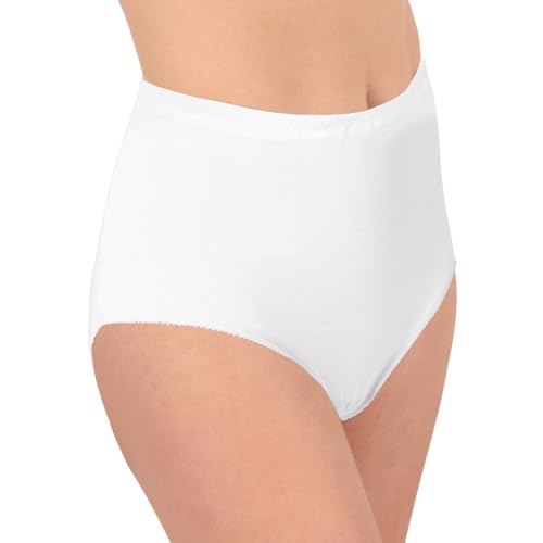 BestSale247 6 Stück Damen Slips Stretch Baumwolle Unterwäsche Taillenslips Slip Schlüpfer - Ohne Seitennähte. (6 Stück | Weiß, 56-58) von BestSale247
