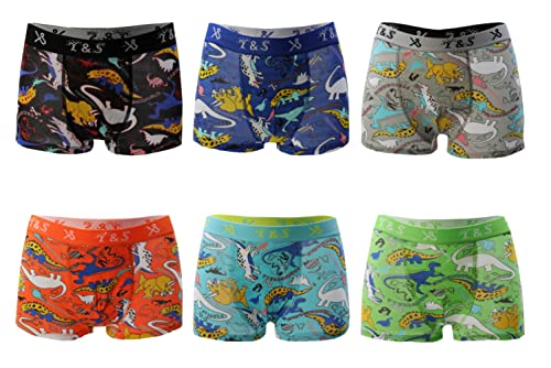 BestSale247 6 Stück Kids Jungen Kinder Boxershorts Unterhosen Uni Shorts Boy Unterwäsche Baumwolle 134-140 von BestSale247