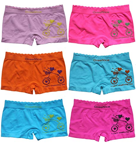 BestSale247 6 Stück Mädchen Pantys Hipster Shorts Boxershorts Girls Unterhosen Kids Unterwäsche Mikrofaser bunt 98 bis 164 (98-104) von BestSale247