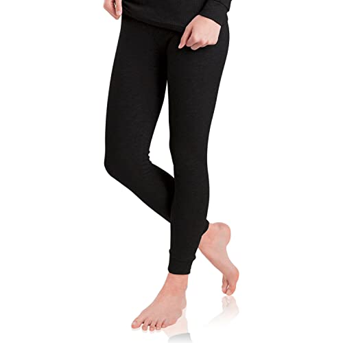 BestSale247 Damen Mädchen Thermo Unterhose Lang Skiunterwäsche (Schwarz, L) von BestSale247