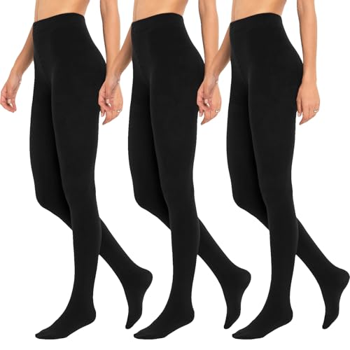 BestSale247 Damen THERMO Strumpfhosen (3er Pack) Super Warm Winter Thermo Unterhose Leggings (3er Pack/Schwarz, L-XL) von BestSale247