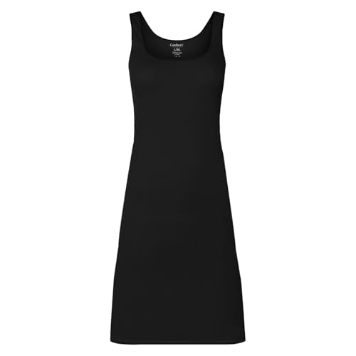 BestSale247 Damen Unterkleid Bambusviskose Slipkleid Unterröcke Nachthemd mit Breiten Trägern (Schwarz Lang, S-M) von BestSale247