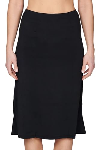BestSale247 Damen Unterrock - Kurz ca. 50 cm oder Lang ca. 70 cm - Unterröcke Elegantes Unsichtbar Underskirt (Schwarz Lang, XXL-3XL) von BestSale247