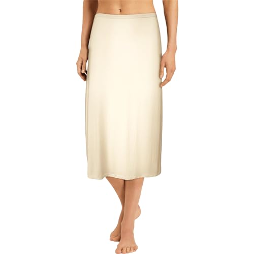 BestSale247 Damen Unterrock ca. 70 cm - Unterröcke Elegantes Unsichtbar Underskirt aus weichem Bambus Viskose (Beige, XXL-3XL) von BestSale247
