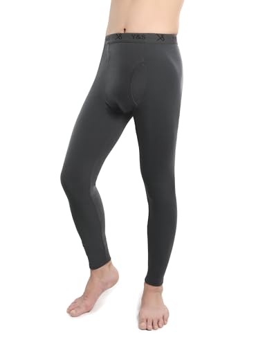 BestSale247 Herren Thermo Unterhose Lang Skiunterwäsche Männer Long Johns Winter Leggings mit Eingriff Dehnbar (Dunkelgrau, M) von BestSale247
