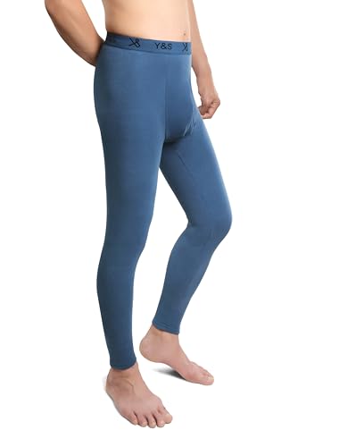 BestSale247 Herren Thermo Unterhose Lang Skiunterwäsche Männer Long Johns Winter Leggings mit Eingriff (Blau, S) von BestSale247