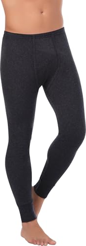 BestSale247 Herren Thermo Unterhose Lang weicher Innenfleece warmes Winter Unterwäsche Skiunterwäsche Baumwolle (Dunkelgrau, XXL) von BestSale247