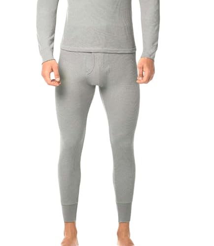 BestSale247 Herren Thermo Unterhose Lang weicher Innenfleece warmes Winter Unterwäsche Skiunterwäsche Baumwolle (Grau, XXL) von BestSale247