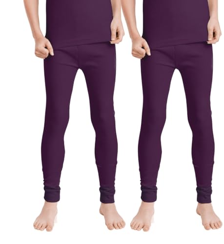 BestSale247 Kinder Thermo Unterhose lang 2er Pack warmes Winter Ski - Unterwäsche für Jungen und Mädchen (DE/NL/SE/PL, Numerisch, 146, 152, Regular, Lila) von BestSale247