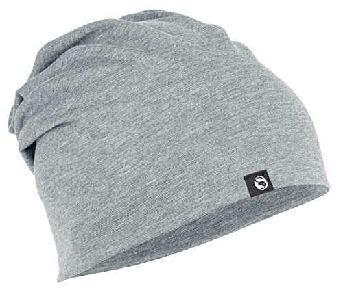 BestSale247 Leichte Jersey Mütze, Damen & Herren Unisex Slouch Beanie aus Baumwolle, Einheitsgröße (Hellgrau) von BestSale247