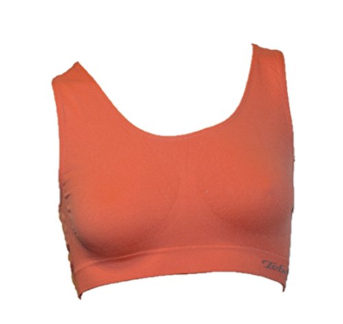 Sport BH Bustier Top Bra Comfort BH - Seamless - Bustier BH - Freizeit und Sport BH, Nahtlos, Form Bustier Top ohne Bügel S M L XL (M, Lachs) von BestSale247