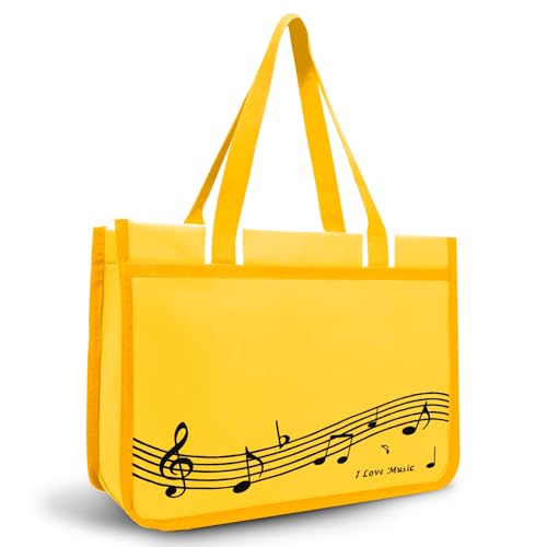 BestSounds Klaviertasche, Reißverschluss, wasserdicht, Musikbuch, Tragetasche, Klavierzubehör für Frauen, Geschenke für Musiker, Gelbe Musik, 38 cm x 12 cm x 28 cm BestSounds Klaviertasche, Reißverschluss, wasserdicht, Musikbuch, Tragetasche, Klavierzubehör für Frauen, Geschenke für Musiker, Gelbe Musik, 38 cm x 12 cm x 28 cm von BestSounds