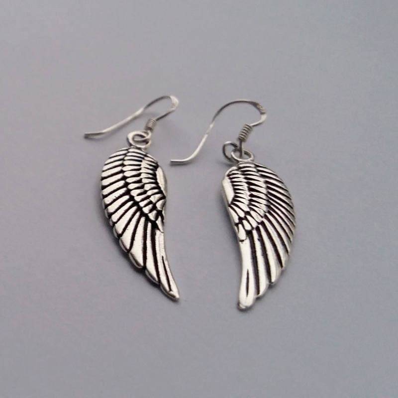 Flügel Ohrringe - Sterling Silber Baumeln Boho Schmuck Flügel Ohrringe - Sterling Silber Baumeln Boho Schmuck von BestSpanishShop