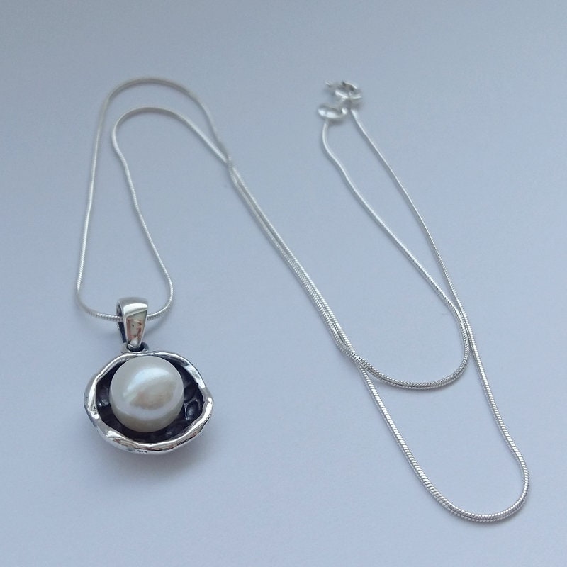 Perlenkette La Perla - Perlenanhänger Perlenschmuck Sterling Silber Anhänger Echte Naturperlenanhänger Geschenkidee Perlenkette La Perla - Perlenanhänger Perlenschmuck Sterling Silber Anhänger Echte Naturperlenanhänger Geschenkidee von BestSpanishShop