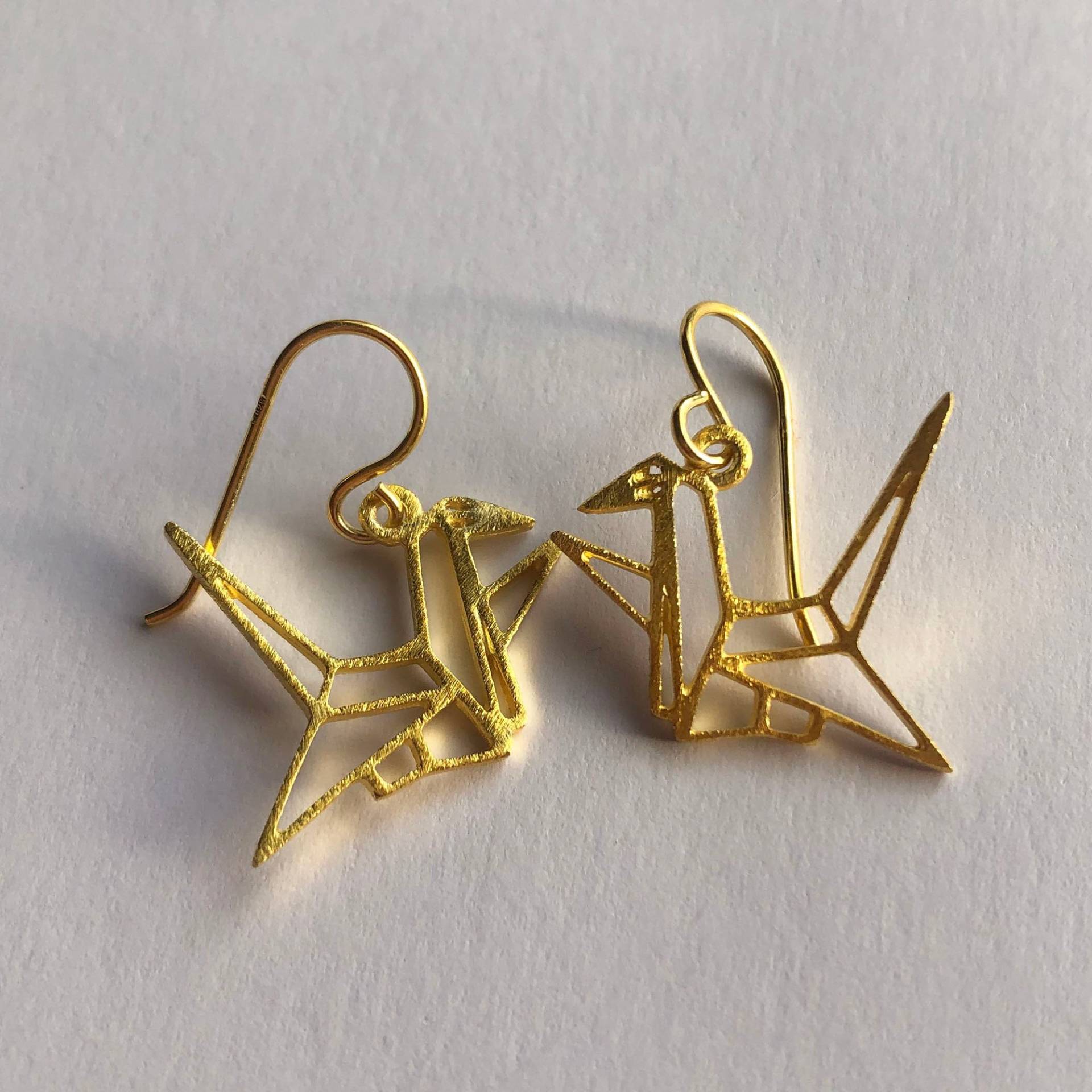 Vogel Ohrringe - Origami Kranich Schmuck Sterling Silber Glück Gute Gesundheit Amulett Geschenk Für Sie Vogel Ohrringe - Origami Kranich Schmuck Sterling Silber Glück Gute Gesundheit Amulett Geschenk Für Sie von BestSpanishShop