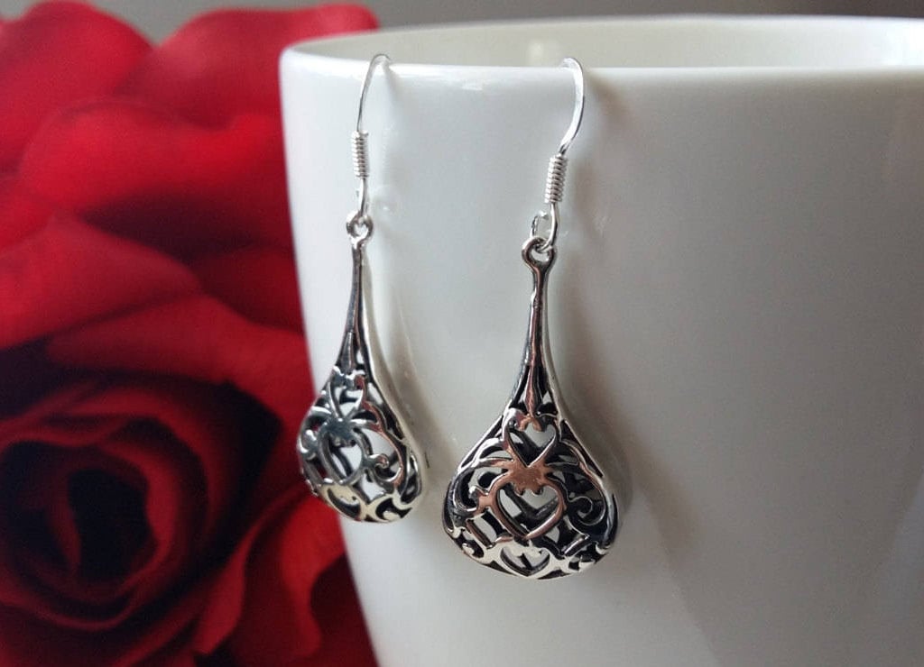 sterling Silber Ohrringe Magdalena - Tropfen Handgefertigte Boho sterling Silber Ohrringe Magdalena - Tropfen Handgefertigte Boho von BestSpanishShop