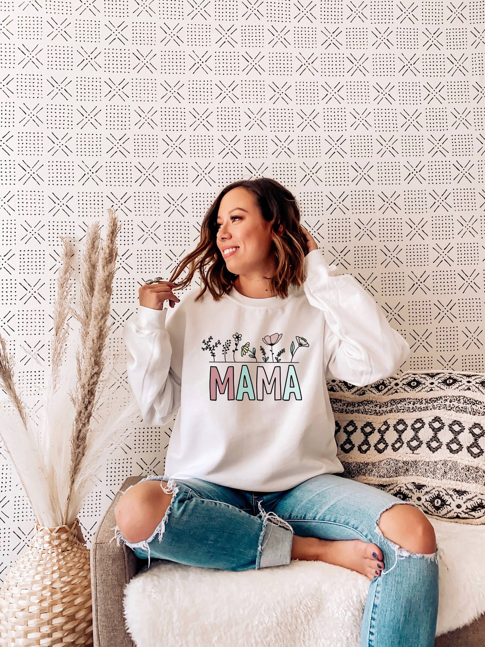 Aufzucht Von Wildblumen, Muttertagsgeschenk, Mama Floral Sweatshirt, Geschenk Für Mama, Süße Sweat von BestTeeApparel