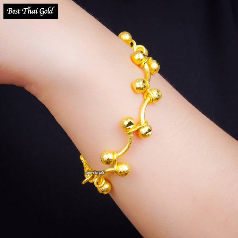 24K Vergoldeter Blumen Armreif - Handgemachter Thai Schmuck Ddp | Deliveredduty Paid von BestThaiGold