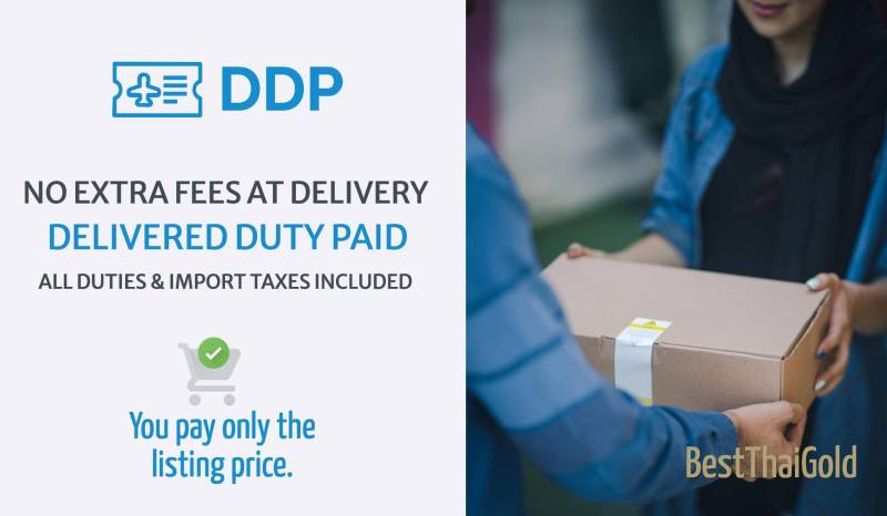 66 cm Lange Rolo Kette 24K Vergoldetes Thai Baht Amulett Halskette, Herren Schmuck - Ddp | Deliveredduty Paid von BestThaiGold