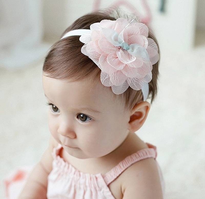 Baby Stirnband, Mädchen Blumen Filz Stirnband Set, Rosa Schleifen Neugeborenen Baby Stirnband, Mädchen Blumen Filz Stirnband Set, Rosa Schleifen Neugeborenen von BestTrims