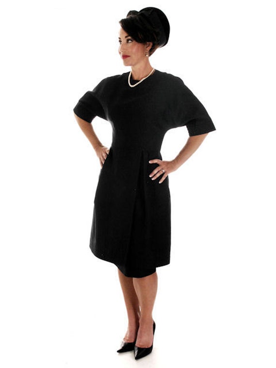 Teal Traina 1950Er Jahre Vintage Couture Kleid Designer 50S Cocktail Runway Das Kleine Schwarze S von BestVintageEver