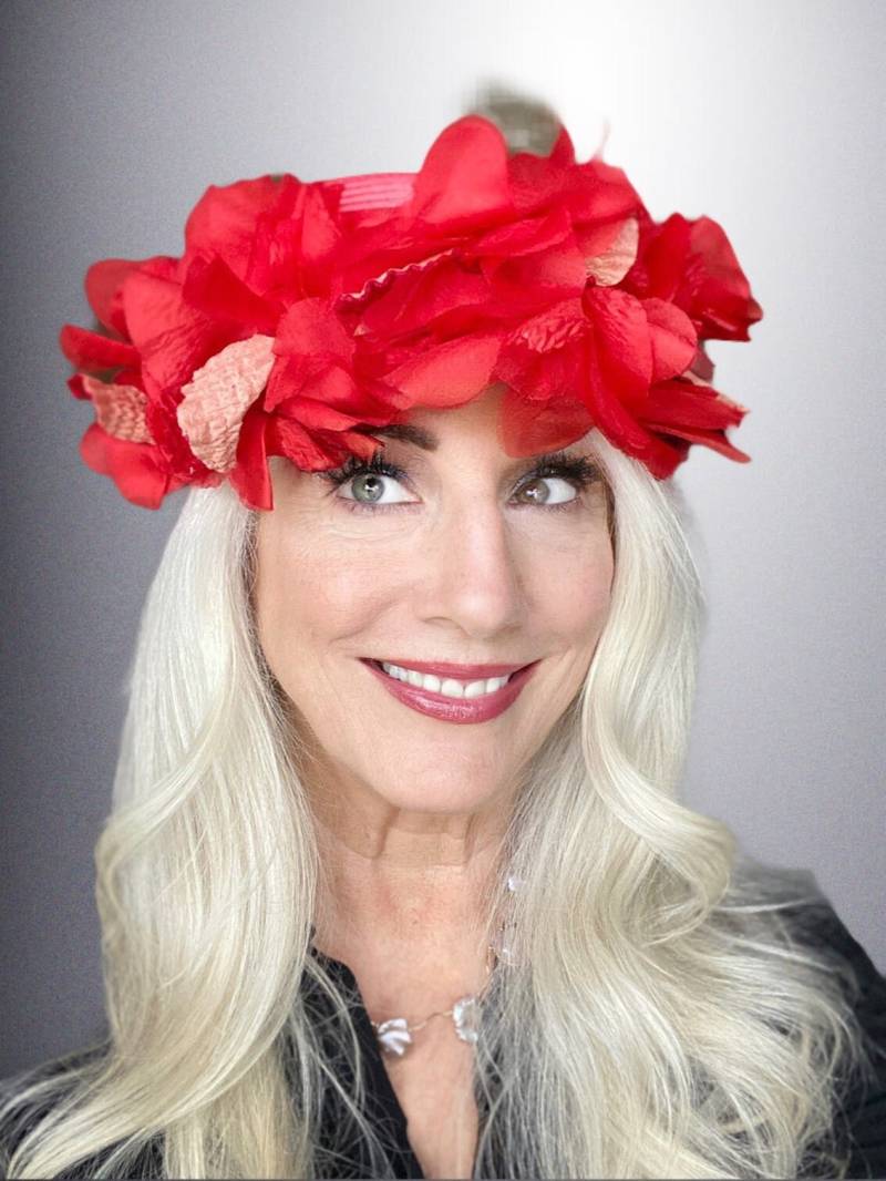 Vintage 1950Er Jahre Wilshire Red Poppies Hut Gartenparty Strohhut von BestVintageEver