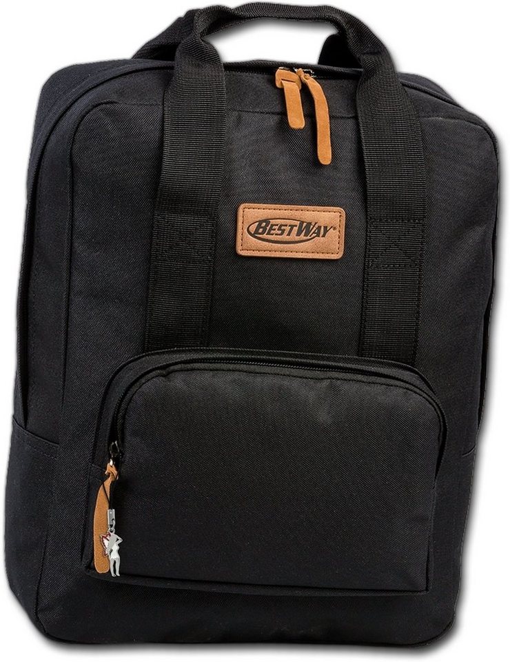 BESTWAY Rucksack Bestway schwarzer Tagesrucksack (Freizeitrucksack), Damen, Herren Businessrucksack, Freizeitrucksack Polyester, schwarz, G von BESTWAY