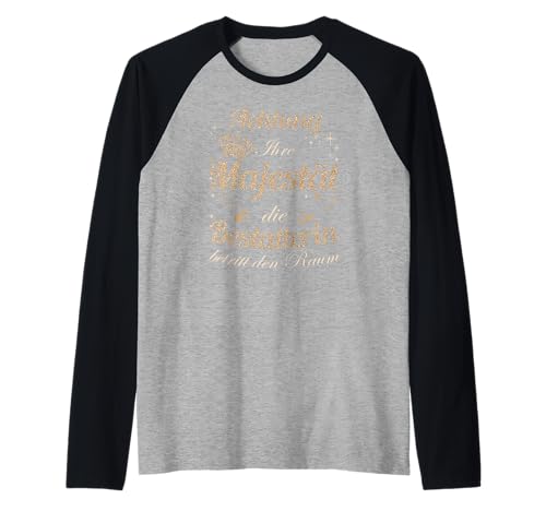 Bestatter Frauen Bestattungsfachkraft Majestät-Bestatterin Raglan von Bestatter Zubehör Geschenke Geburtstag-Shirt