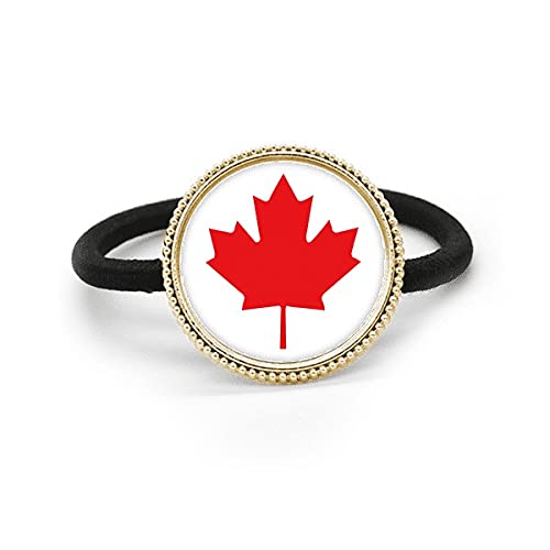 Rotes Ahornblatt Kanada Landkultur-Symbol Silber Metall Haarband und Gummiband Kopfschmuck von Bestchong