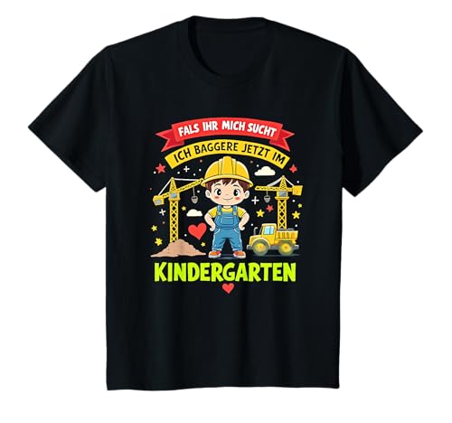 Bauarbeiter Bau - Erster Tag Im Kindergarten Jungs Mädchen T-Shirt Bauarbeiter Bau - Erster Tag Im Kindergarten Jungs Mädchen T-Shirt von Beste Einschulung Outfits Für Mädchen Und Jungs