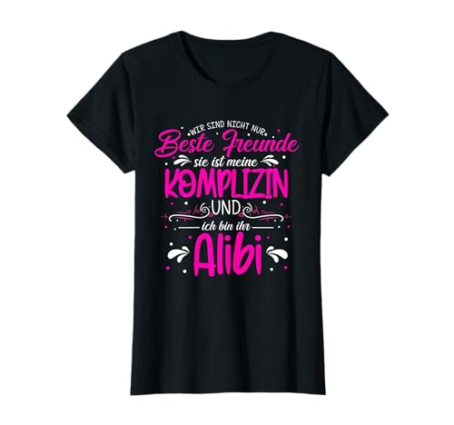 Beste Freundin Lieblingsfreundin Geschenke Damen T-Shirt Schwarz XS Klassisch Kurzarm Crew-Ausschnitt Pull-On Klassische Passform Imported Winter Einfarbig Doppelt genähter Saum von Beste Freundin Lieblingsfreundin Geschenke