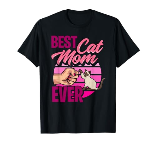 Best Cat Mom Ever Vintage Beste Katzen Mama Mutter Geschenk T-Shirt von Beste Katzen Mama Haustier Katzen Mom Geschenk