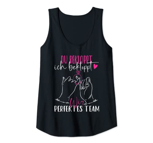 Damen Beste Kollegin Freundin Schwester Du Bekloppt Ich Bekloppt Tank Top von Beste Kollegin der Welt Geschenk Designs