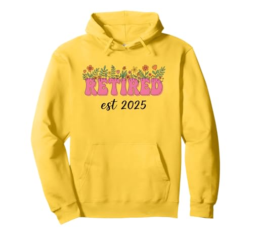 Retired Est. 2025 Floral Girly Pullover Hoodie von Beste Ruhestands Geschenke Lustige Rente