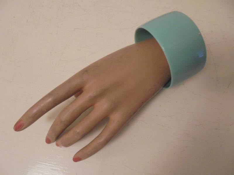 Breiter Sommerlicher Mint Grüner Armreifen 50Er 60Er von BesteKinderstube