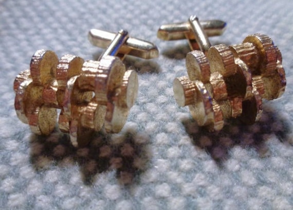 Ungewöhnliche Massive Manschettenknöpfe 70Er Gold von BesteKinderstube