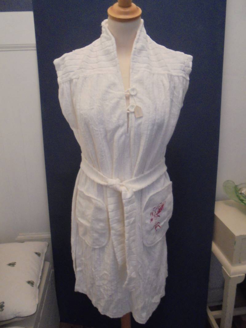 Weißes 60Er 80Er Frottée-Kleid von BesteKinderstube