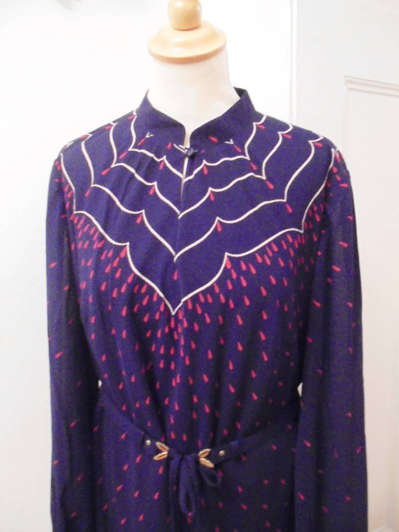 Wunderschönes Blau Rotes 70Er Kleid Gemustert 38+ Wunderschönes Blau Rotes 70Er Kleid Gemustert 38+ von BesteKinderstube