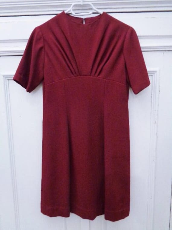 Zauberhaftes Weinrotes 40Er 50Er 60Er Kleid Crepe Georgette Zauberhaftes Weinrotes 40Er 50Er 60Er Kleid Crepe Georgette von BesteKinderstube