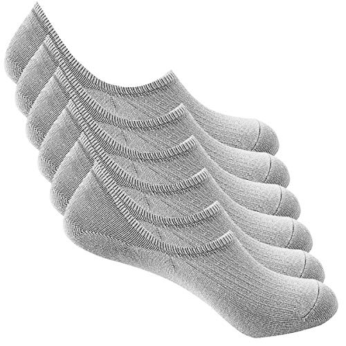 Bestele Unsichtbare Socken/Sneaker Socken für Damen und Herren,6 Paar Baumwoll Unsichtbar Kurzsocken Rutschfeste No Show Füßlinge für Loafers Boots Schuhe von Bestele