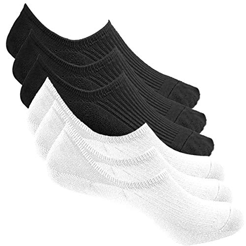 Bestele Unsichtbare Socken/Sneaker Socken für Damen und Herren,6 Paar Baumwoll Unsichtbar Kurzsocken Rutschfeste No Show Füßlinge für Loafers Boots Schuhe von Bestele