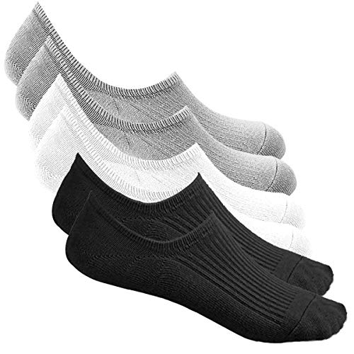 Bestele Unsichtbare Socken/Sneaker Socken für Damen und Herren,6 Paar Baumwoll Unsichtbar Kurzsocken Rutschfeste No Show Füßlinge für Loafers Boots Schuhe von Bestele