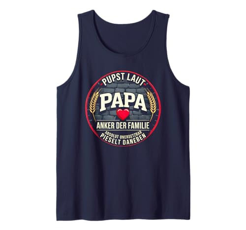 Herren Lustige Papa Sprüche – Witzig Humor Motiv Vatertag Vater Tank Top von Bester Papa Der Welt Väter Sprüche Lustig