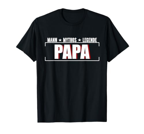 Herren Vatertag Mann Mythos Legende Bester Papa Der Welt T-Shirt von Bester Papa Geschenkidee Vatertag Geburtstag