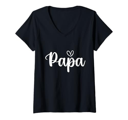 Damen Vater Bester Papa T-Shirt mit V-Ausschnitt von Bester Papa der Welt Vatertag